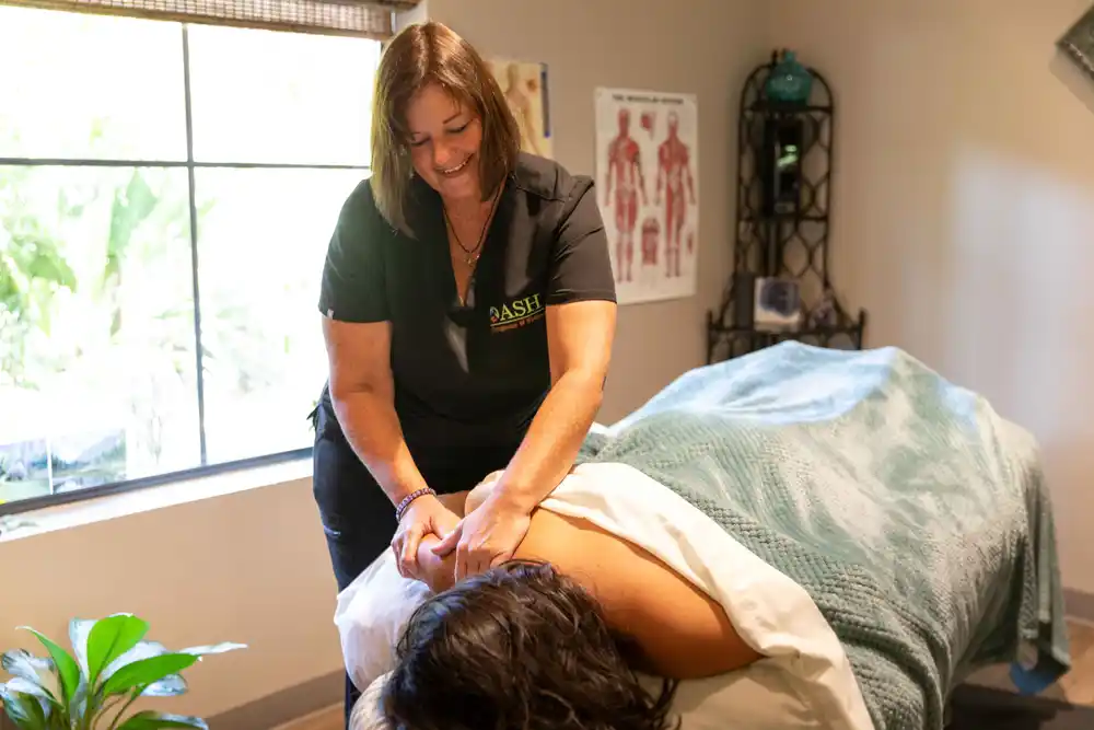 Man getting a massage